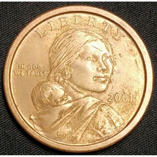 สหรัฐอเมริกา (USA), ปี 2000-2008, 1 Dollar, Sacagawea Dollar