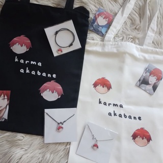 กระเป๋าโท้ท karma akabane PHONE STRAP พวงกุญแจ สร้อยข้อมือ karma CLASSROOM กระเป๋าหูรูด karma akabane