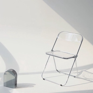 เก้าอี้อะคริลิค เก้าอี้ใส เก้าอี้พับ น้ำหนักเบา Acrylic Folding Chair mini_house11