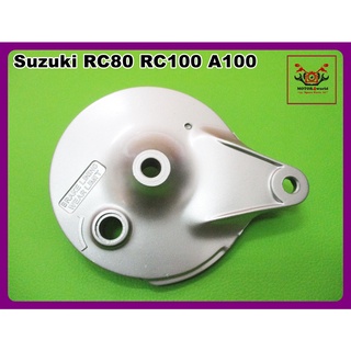 SUZUKI RC80 RC100 A100 REAR WHEEL HUB "SILVER BRONCE" // ฝาดุมหลัง ฝาครอบดุมหลัง สีบรอนซ์เงิน สินค้าคุณภาพดี