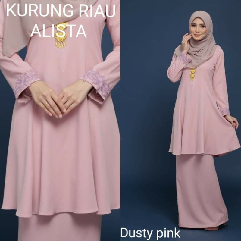 Kurung Riau Alista S-2XL Como Crepe 5 สี