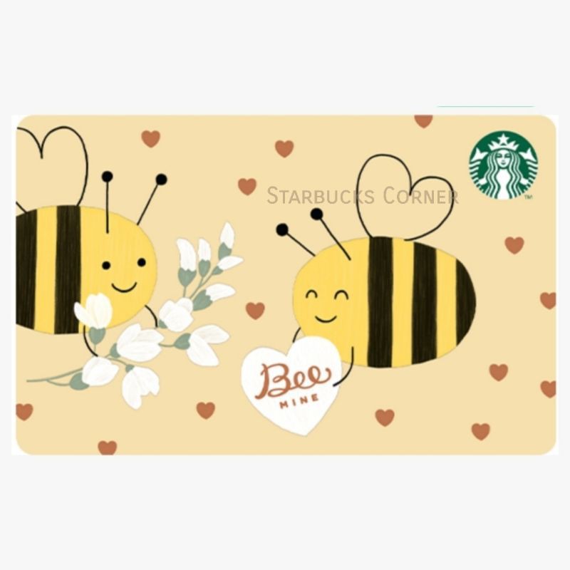 บัตร Starbucks ลายน้องผึ้ง BEE MINE Valentine (2021) / บัตรเปล่า