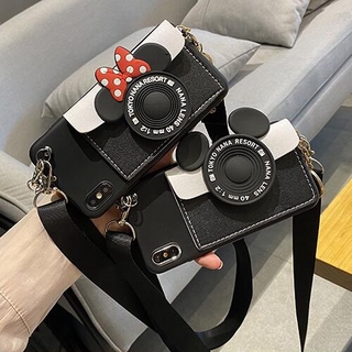 Cartoon Coin Purse Samsung Galaxy A13 A14 4G 5G A04 A21S A31 S10 5G Note10 lite plus Note20 Ultra เคสมือถือ Note10+ S20+ S10+ S10E Note9 Note5 Note8 Minnie Mickey TPU Cover Soft Case ตัวกล้อง มินนี่มิกกี้ เคสป้องกัน