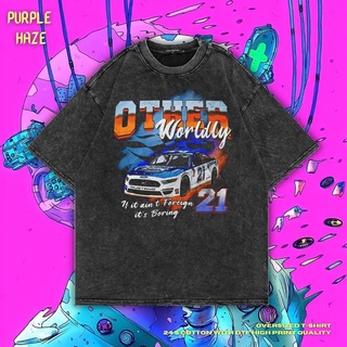 เสื้อยืด ขนาดใหญ่ พิมพ์ลาย Haze Other Worldly สีม่วง | หินล้างทําความสะอาด | เสื้อเชิ้ต Nascar | เสื้อยืด ขนาดใหญ่ | สไต