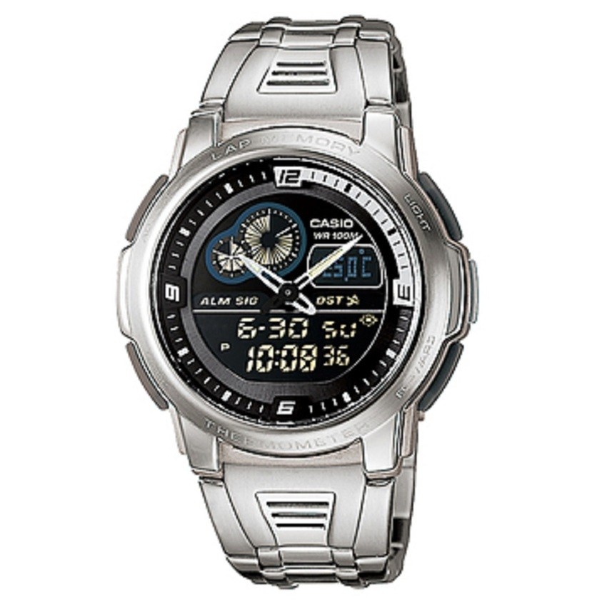 Casio Standard นาฬิกาข้อมือผู้ชาย รุ่น AQF-102WD-1BVDF - สีเงิน