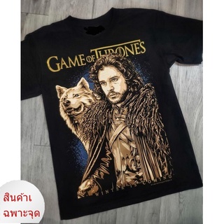 Bt149 เสื้อยืดผ้าฝ้าย พิมพ์ลาย HARINGTON JOHN SNOW WOLF TIMBER คุณภาพสูง สีดําS-3XL