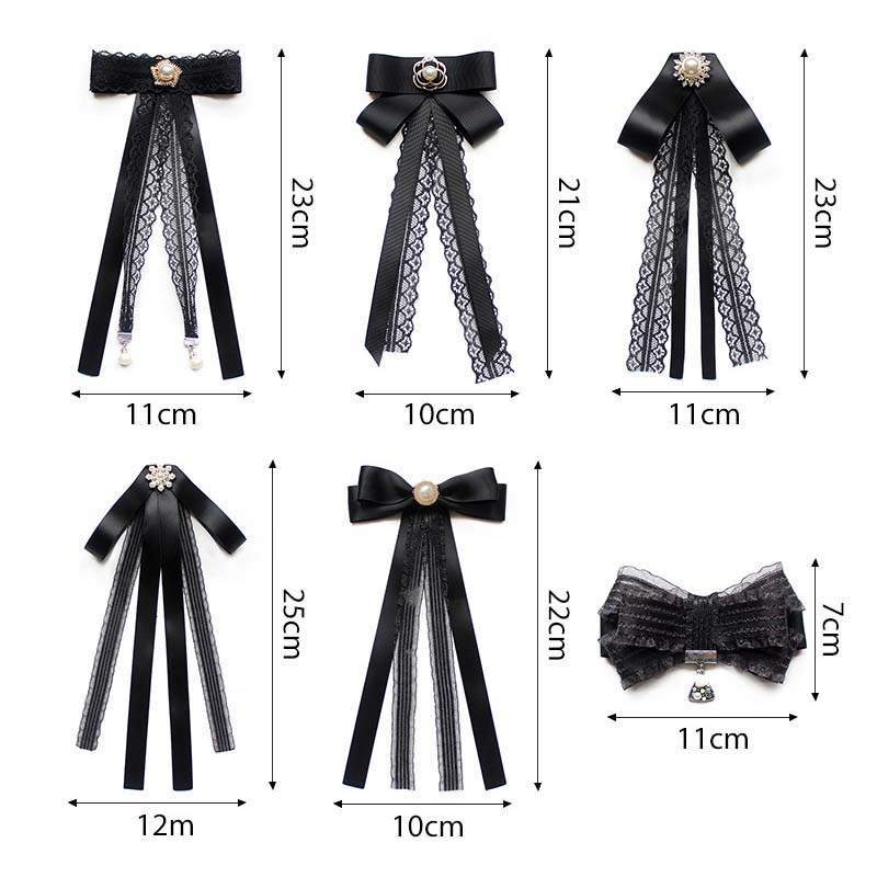 20 รูปแบบ โบ ผูก วินเทจ ลูกไม้ ริบบิ้น เข็มกลัด ปรับได้ มืออาชีพ เนคไทน์ เครื่องแบบนักเรียน ทุกเพศ เสื้อเชิ้ต คอปก ดอกไม้