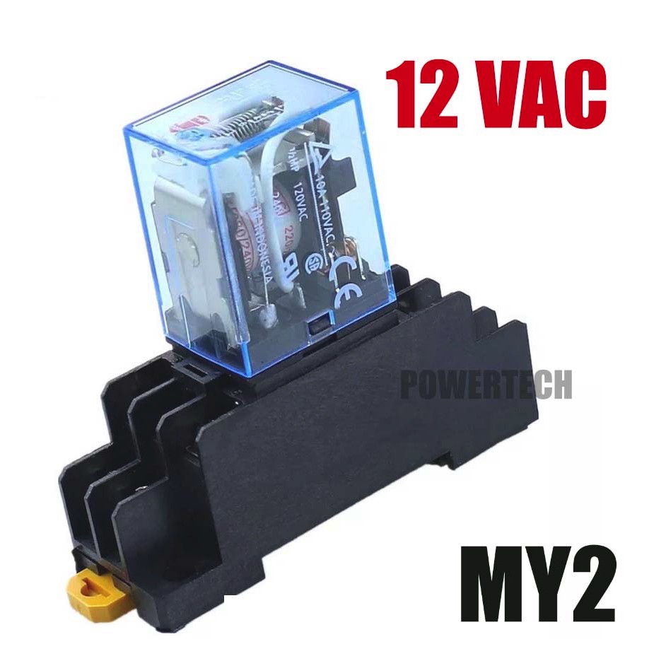 MY2 RELAY 12VAC+SOCKET รีเลย์ พร้อมซ๊อกเก็ต 12VAC