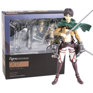 โมเดลฟิกเกอร์ อนิเมะผ่าพิภพไททัน Figma 207 Eren Jaeger ของเล่นสําหรับเด็ก