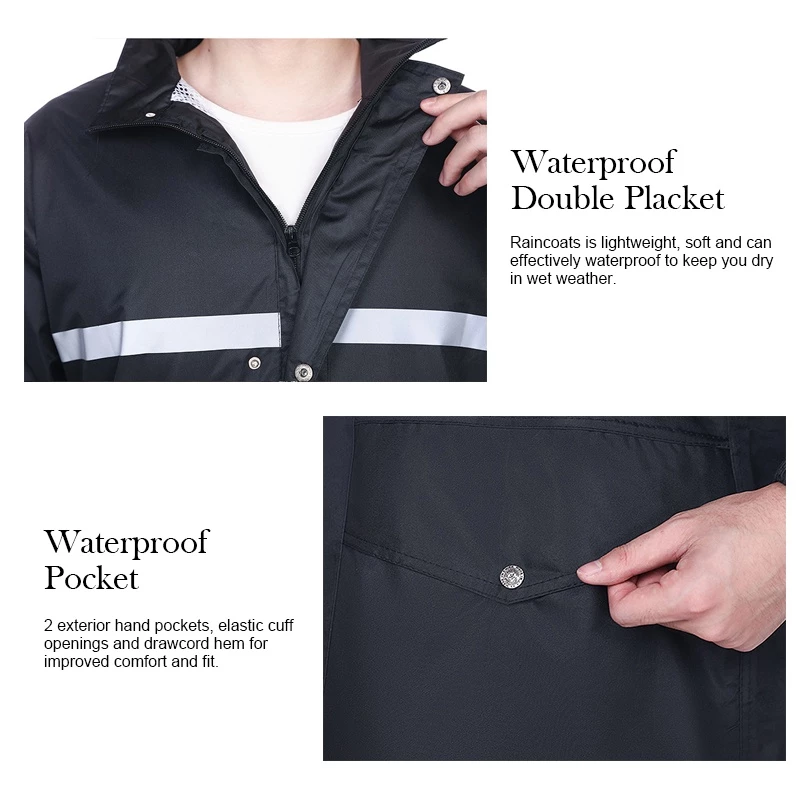 ชุดกันฝนพีวีซี เสื้อกางเกง สำหรับรถจักรยานยนต์และจักรยาน thumbnail 5