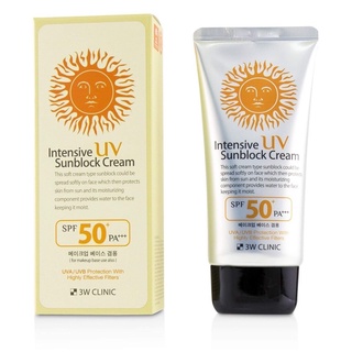 (ใช้โค้ด INCM8L3 ลด 50% สูงสุด 50 บาท)  ครีมกันแดด 3W CLINIC ครีมกันแดดสูตรอ่อนโยน SPF50PA+++