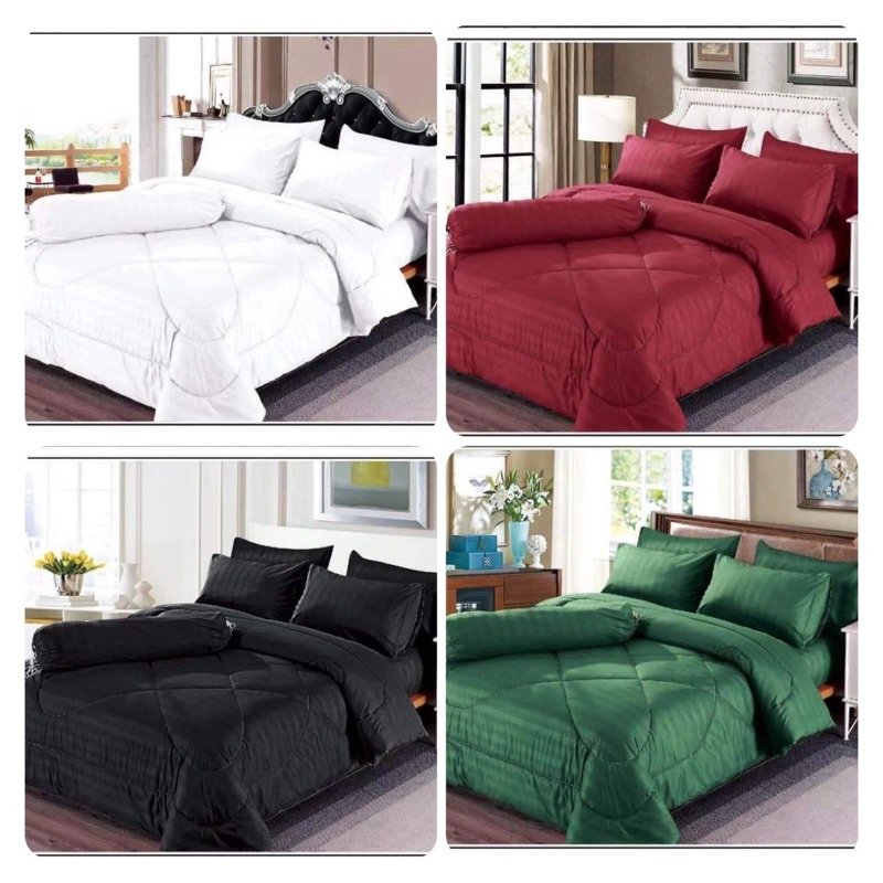ชุดเครื่องนอน KING SIZE / QUEEN SIZE โรงแรม HILTON BOXIN 6IN1 พร้อมผ้าพันคอ
