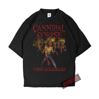 เสื้อยืดคอกลมเสื้อยืด พิมพ์ลาย Cannibal corpse สําหรับผู้ชาย และผู้หญิงผ้าฝ้ายแท้