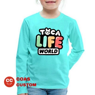 เสื้อยืดแขนยาว พิมพ์ลาย Toca LIFE WORLD สําหรับเด็ก