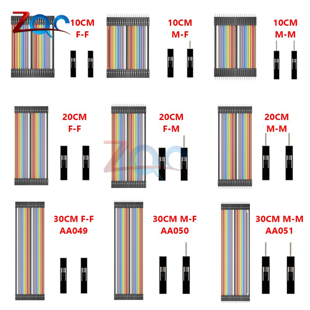 สายดูปอง 10 15 20 30 40 ซม. ตัวผู้-ตัวเมีย สําหรับ Arduino DIY