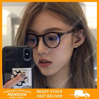 【HENGHA】【แว่นสายตาสั้น】จีเอ็มแฟชั่นเกาหลี Retro รอบแว่นตาผู้หญิง / ผู้ชาย