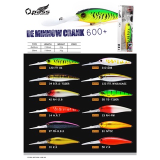 Opass DE MINNOW CRANK เหยื่อตกปลา แบบสั่น 600+ (ส่วนที่ 2)