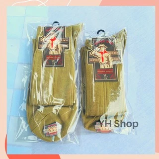 ถุงเท้าลูกเสือ สีกากี แบบไหมพรมหนา/บาง ยี่ห้อ Super dog ทอไหมพรมอย่างดี สีสันสดใส [พร้อมส่ง🎈]
