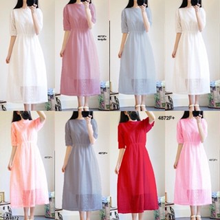 AK 4872 Maxi dress แม็กซี่เดรสลายลูกไม้