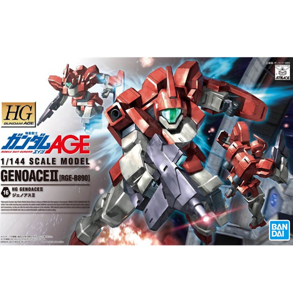 สูงสุดBandai HG AGE 16 1/144 GENOACE II Gundam Assemble Action Figureals Brinquedos Modelถึงหุ่นยนต์