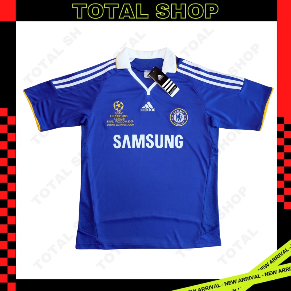 Chelsea 2008 Home Final Moscow เสื้อบอลเชลซีย้อนยุค2008 เสื้อฟุตบอลเชลซีย้อนยุค