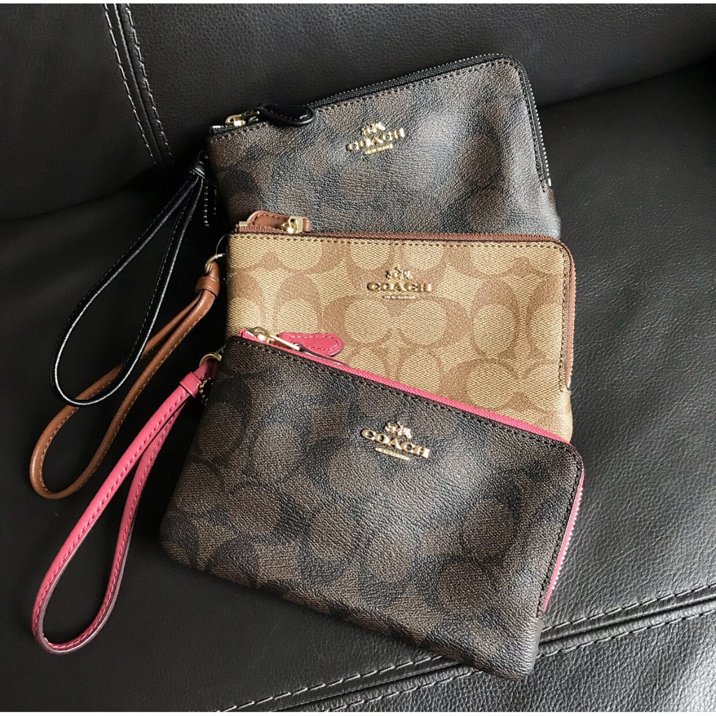 COACH กระเป๋าซิปคล้องมือ พร้อมส่ง 1890 2 ซิป S ส่งฟรี