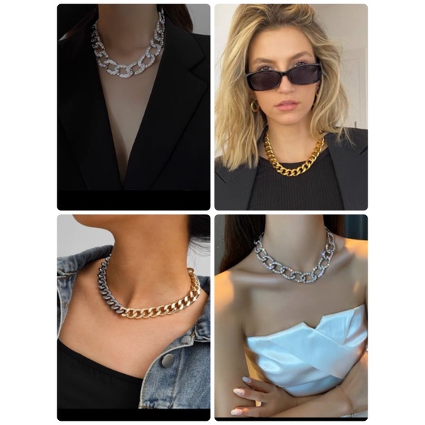 พร้อมส่ง สร้อยคอลายโซ่แฟขั่น สไตล์เกาหลี