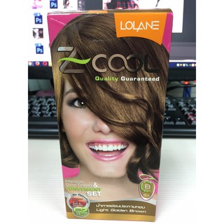 lolane zcool น้ำยาทำสีผม น้ำตาลอ่อนประกายแดง