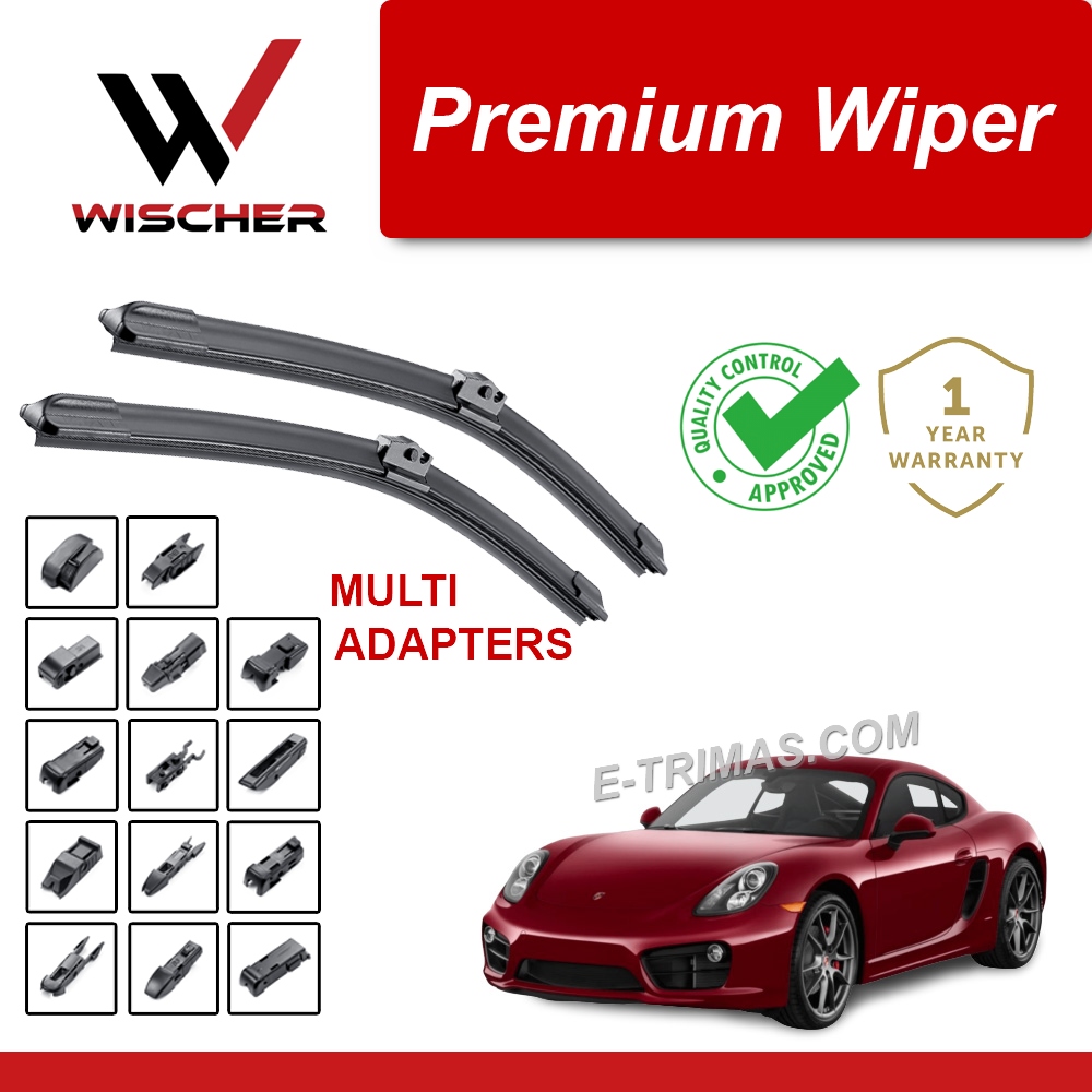 Porsche Cayman S 981C 2013 - Present Wischer Nano-BOND ใบปัดน้ําฝน (1 ชุด)