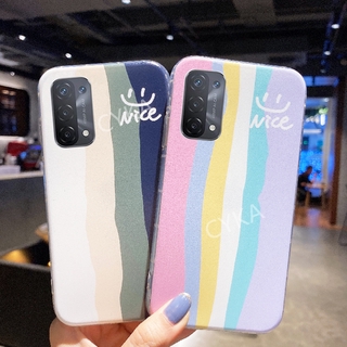 เคสโทรศัพท์ลายสวย ไล่ระดับสี รุ้งกันกระแทกเคสนิ่มสำหรับ สำหรับ OPPO A74 5G A74 4G OPPOA74 เคสออปโป้A74