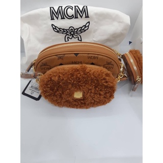 MCM Eco Fur Visetos กระเป๋าสะพายข้างมัลติฟังก์ชั่น
