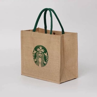 กระเป๋าสาน starbucks​ ถุงผ้าสตาร์บัค totebag