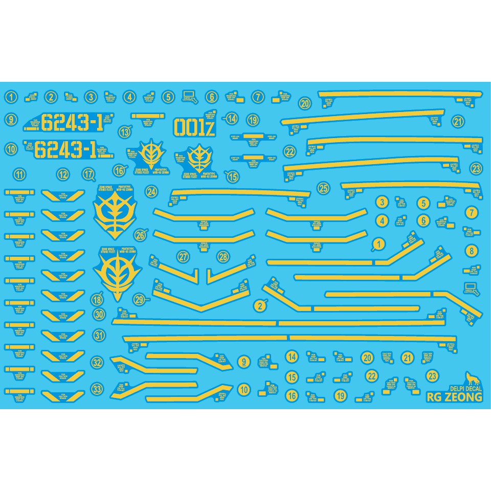 DELPI DECAL ZEONG HOLOGRAM WATER DECAL RG