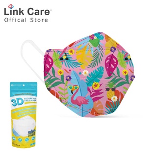 Link Care 3D หน้ากากอนามัย ผู้ใหญ่ Beach Party (แพ็ค 3ชิ้น)