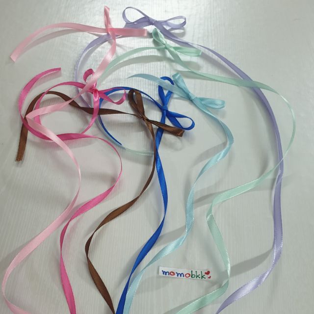 ราคาต่อเมตร ริบบิ้นผ้า  กว้าง 0.5-0.7 ซม.มีหลายสีให้เลือก ribbon embroidery