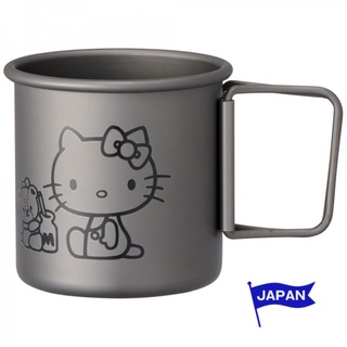 [ส่งตรงจากประเทศญี่ปุ่น] Hello Kitty Aluminum Mug ที่จับพับ แก้ว  320มล. ซานริโอ กลางแจ้ง ค่าย #Kawaii