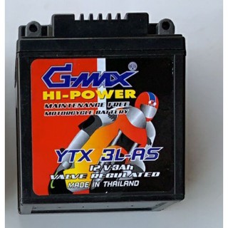 แบตเตอรี่ แห้ง YTX 3L AS 12v GMAX