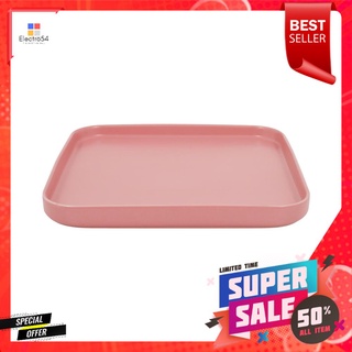 จานเหลี่ยม PORCELAIN 10 นิ้ว KECH SOLID PINKPORCELAIN SQUARE-SHAPED PLATE KECH 10IN SOLID PINK