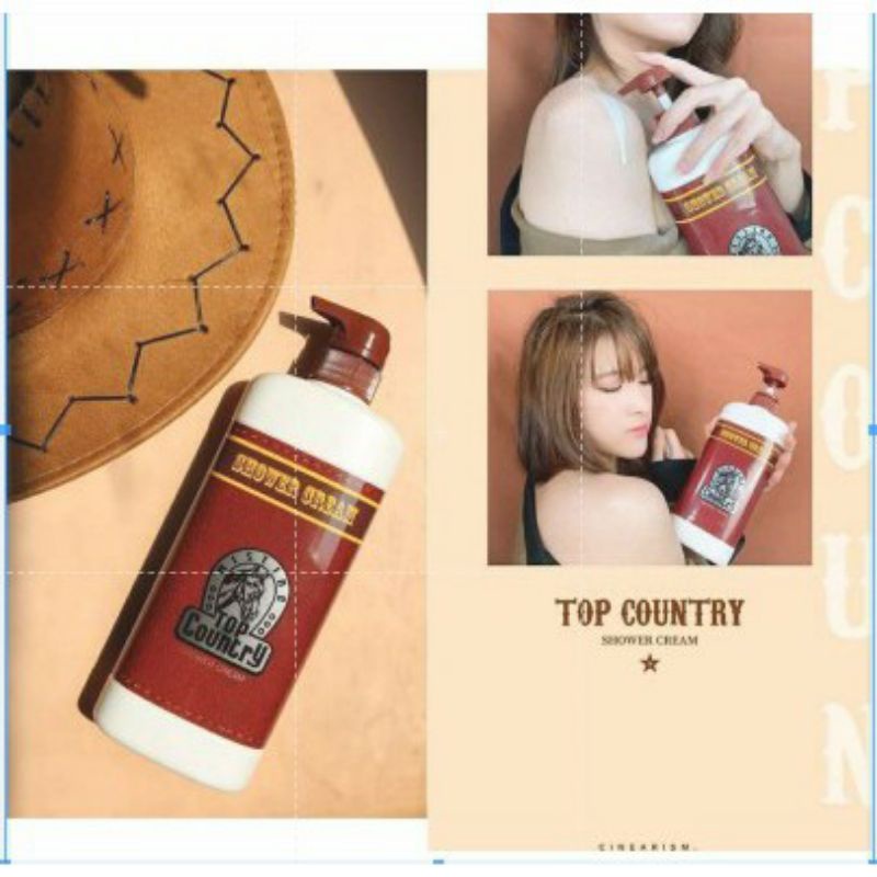 ครีมอาบน้ำ Mistine Top Country Shower Cream ขนาด500มล.แถมฟรี โฟมล้างหน้าหัวม้าขนาด 80มล.