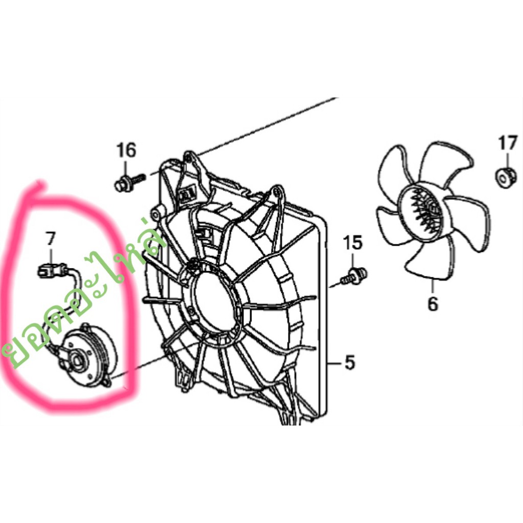 HONDA CIVIC FD มอเตอร์พัดลมหม้อน้ำ CIVIC FD 1.8 ด้านคนนั่ง