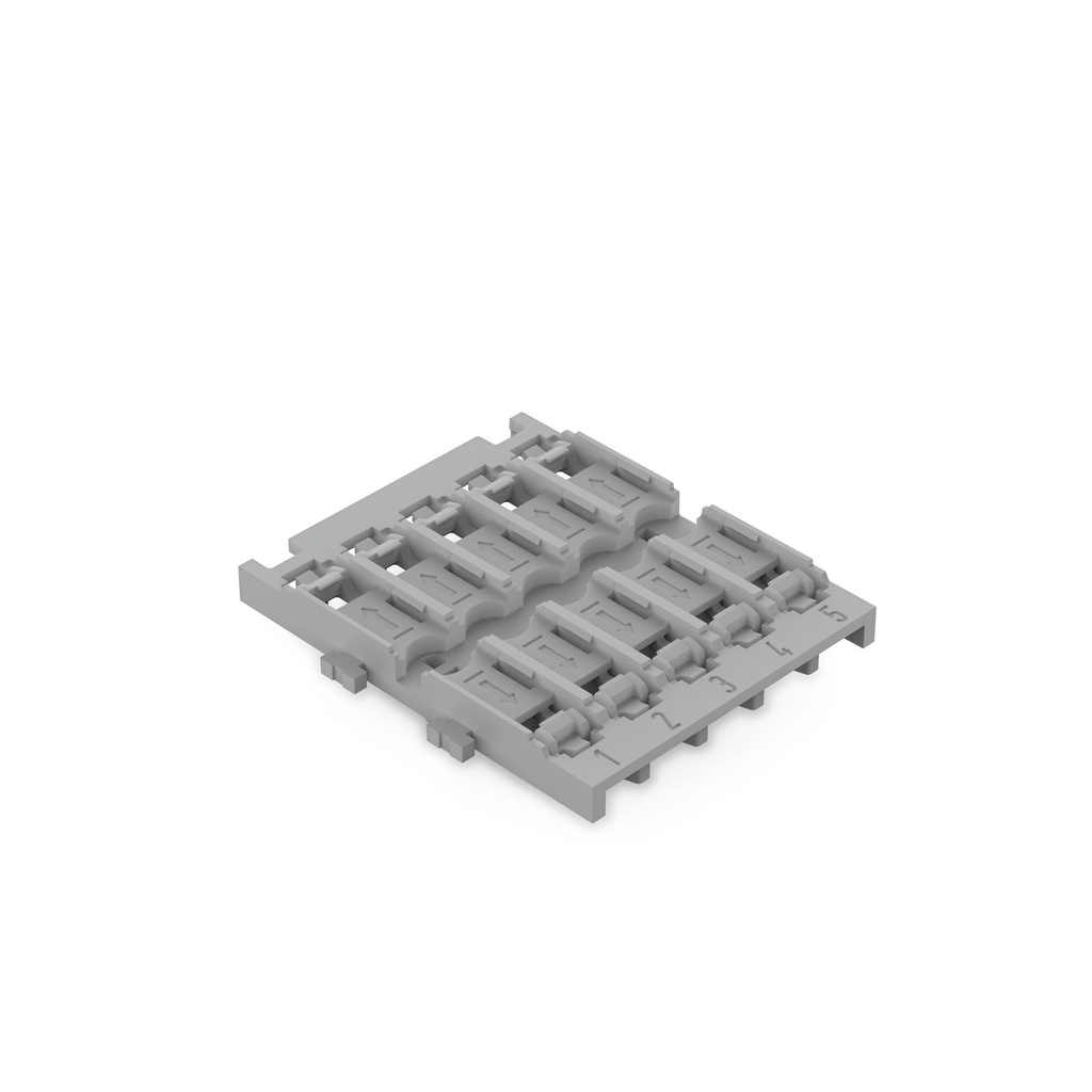 WAGO Mounting carrier; 5-way; for inline splicing connector with lever [221-2535 / 1 ชิ้น]
