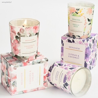 ☃❍เทียนหอมอโรม่า กลิ่นหอม เทียนไขถั่วเหลือง เทียนหอมปรับอากาศ Soy wax Candle เทียนน้ำหอม เทียนตกแต่งห้อง เทียนมินิมอล หอ