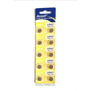 พร้อมส่ง> ถ่านกระดุม Accell LR927 / 395 / 399 / AG7 1แผง 10ก้อน