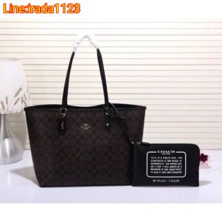 Coach Reversible Signatual City Tote​ ของแท้​ ราคาถูก