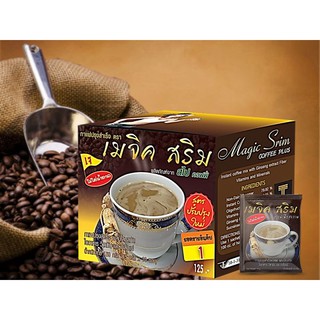 กาแฟ เมจิก สริม 150 g1กล่อง10ซอง(สูตรเจไม่มีน้ำตาล) 