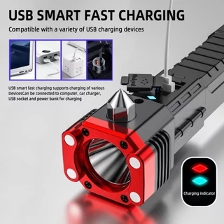 ไฟฉาย USB ชาร์จได้4โหมด,ไฟฉายพกพาน้ำหนักเบาแข็งแรงไฟฉายพลังสูงใช้กลางแจ้งกันน้ำได้ไฟ LED รุ่น ไฟฉาย-007