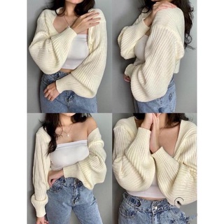 เสื้อคาร์ดิแกน ผ้าถัก ขนาดใหญ่ ของแท้ 100% | Bolero เสื้อคาร์ดิแกน ผ้าถักนิตติ้ง พรีเมี่ยม สําหรับผู้หญิง