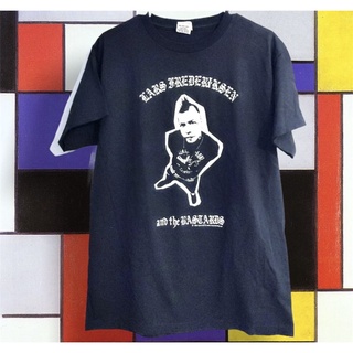 เสื้อยืดผ้าฝ้ายพิมพ์ลายขายดี ☠️ Rare LARS FREDERIKSEN  &amp; The Bastards©️2003’s T-Shirt☠️ซื้อจากต่างประเทศ🔥