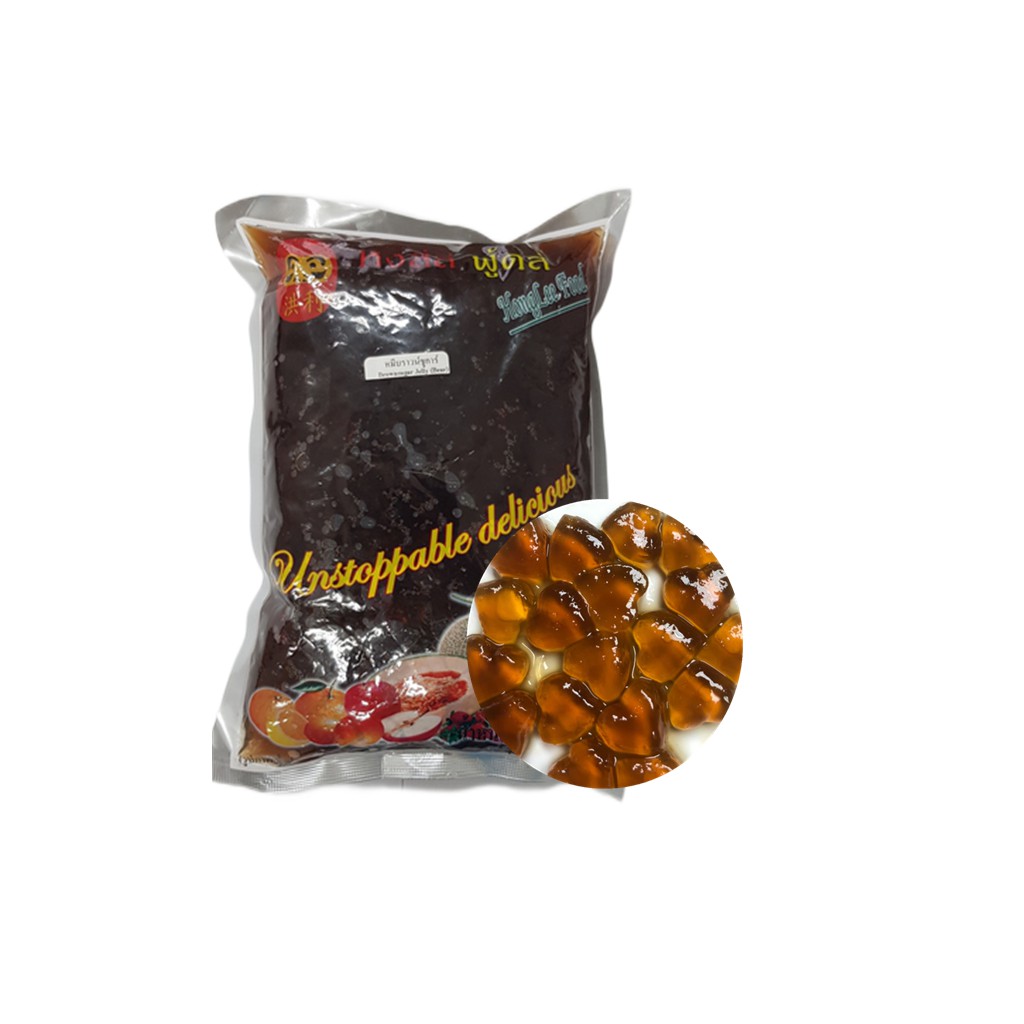 หัวใจบราวน์ชูก้า หงส์ลี่ ฟู้ดส์Honglee Food -วุ้นคาราจีแนนสำเร็จรูป(1000กรัม)มุกวุ้นบุก