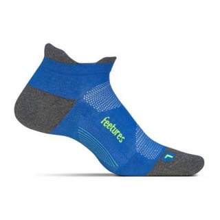 FEETURES ELITE MAX CUSHION NO SHOW TRUE BLUE - ถุงเท้าออกกำลังกายกันแผลพุพอง